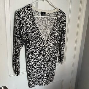 White leopard cardigan